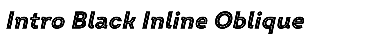 Intro Black Inline Oblique